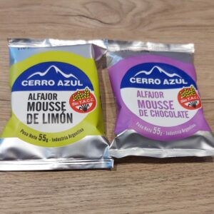 Alfajor Mousse de Vainilla . sin tacc.
 Cerro azul