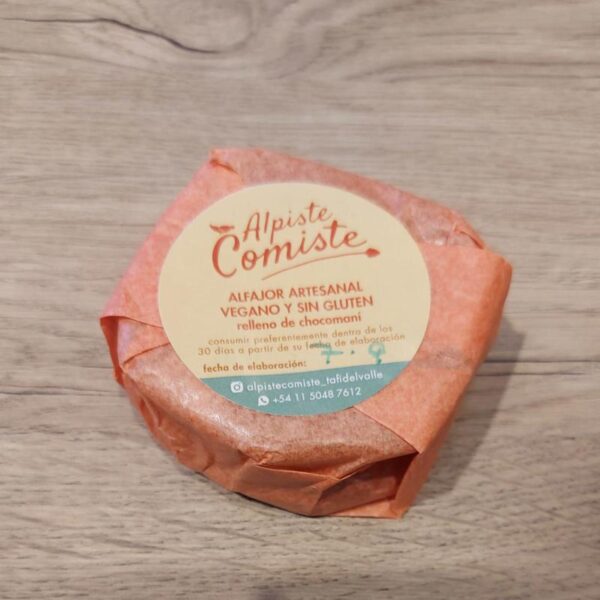 Alfajor sin tacc  relleno de chocomani -Alpiste comiste