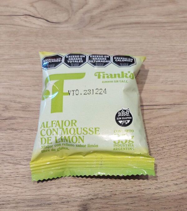 Alfajor de limón x 40 grs. sin tacc - Franks