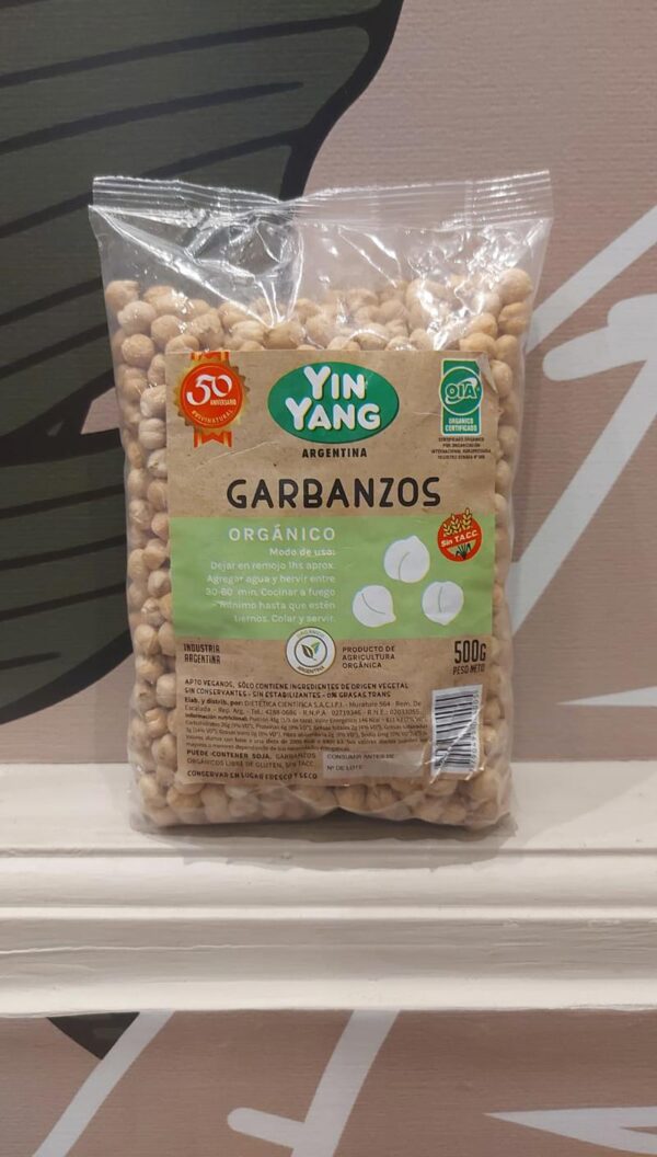 Garbamzos orgánicos yin yang. x 500 grs