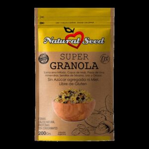 Súper  Granola sin Azúcar/ sin Tacc
 x 250 grs.
 Natural Seed