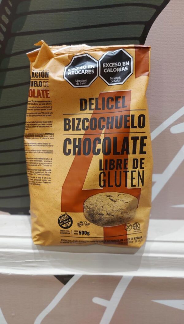 Premezcla bizcochuelo chocolate 500 gr Delicel