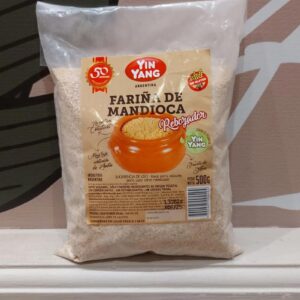 Farinha de mandioca .
yin yang x  500 grs.