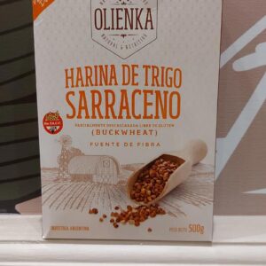 Harina de Trigo Sarraceno (fuente de fibras)  sin tacc- sin cascara 
x 500grs Olienka