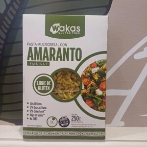 Pasta Seca Multicereal Fusilli con Amaranto x 250g - Wakas