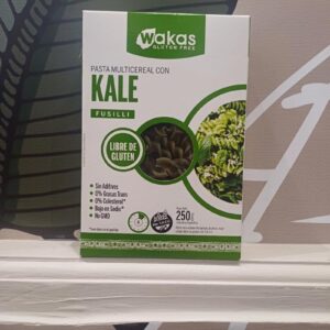 Pasta Seca Multicereal Fusilli con kale x 250g - Wakas